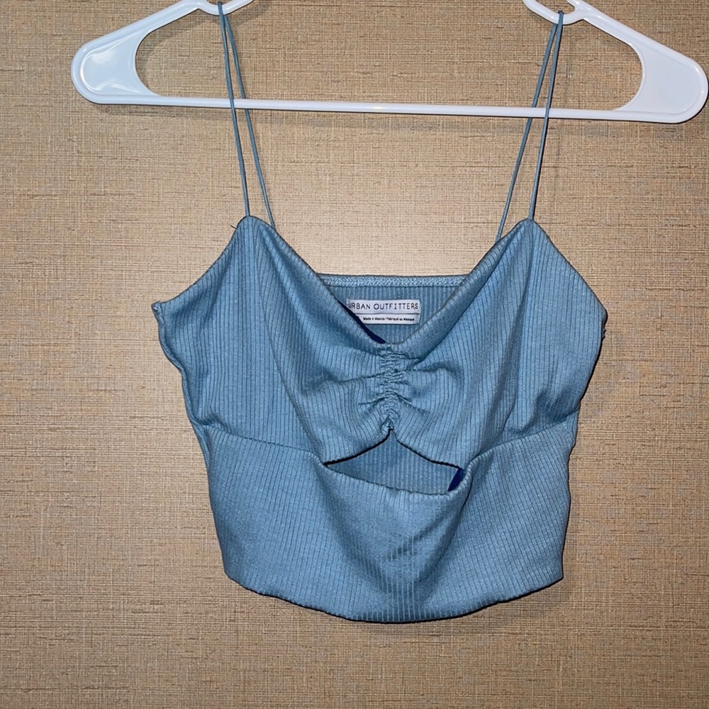 Blue crop top